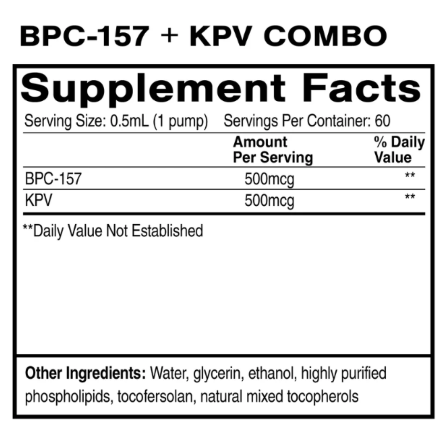 Liposomal BPC-157+KPV Oral Peptide