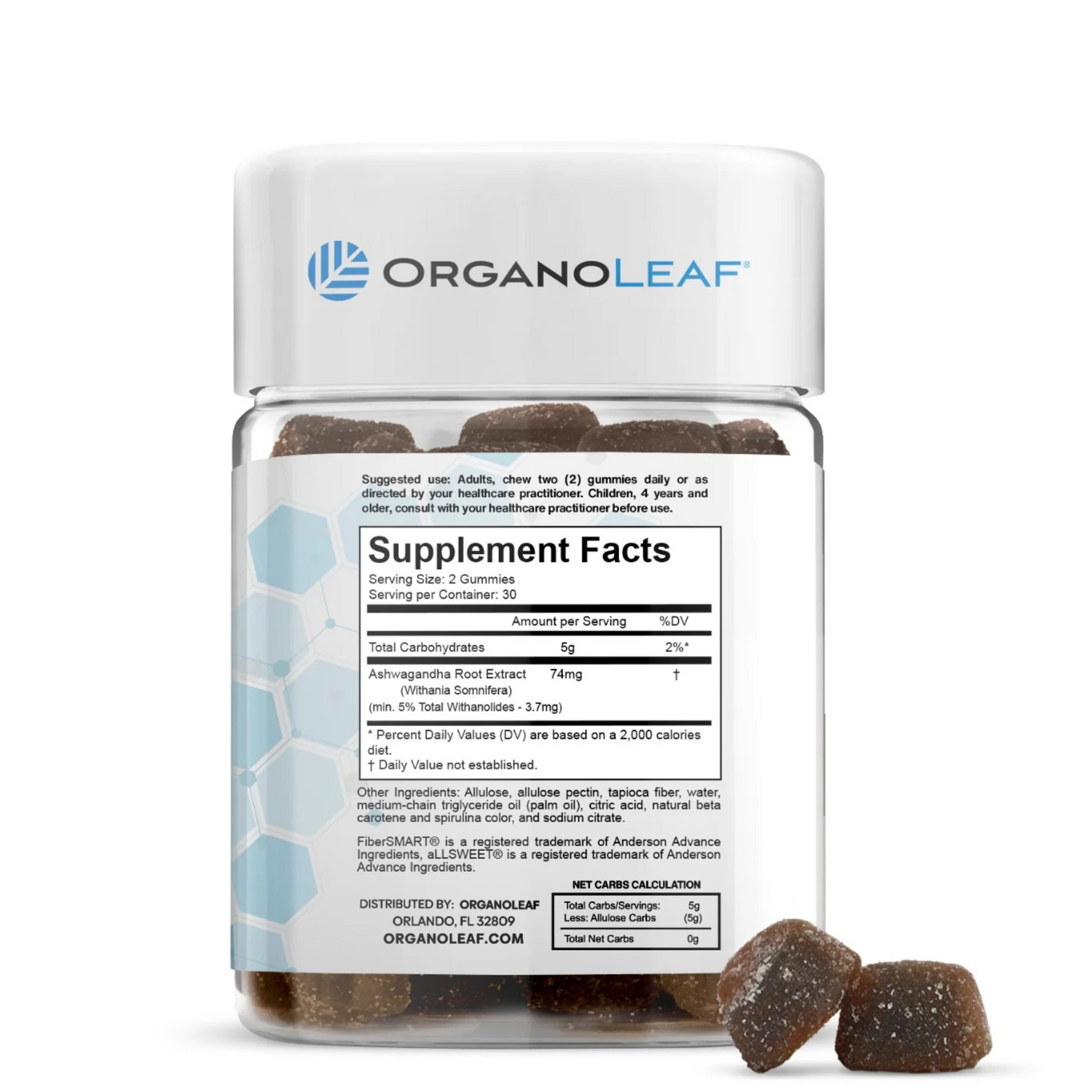 Relax & Refresh: Ashwagandha Root Extract (Withania Somnifera) Sugar-Free Gummies