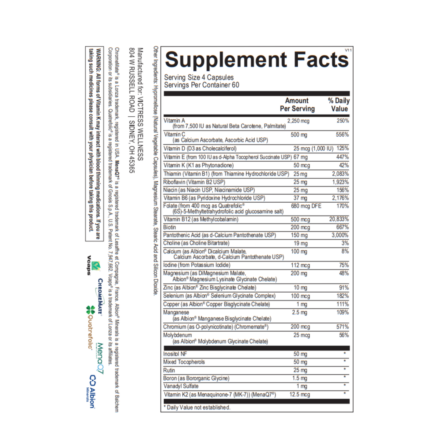 Daily Multi no Iron (240 Capsules)