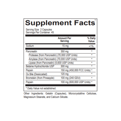Digestive Enzymes with Betaine HCL