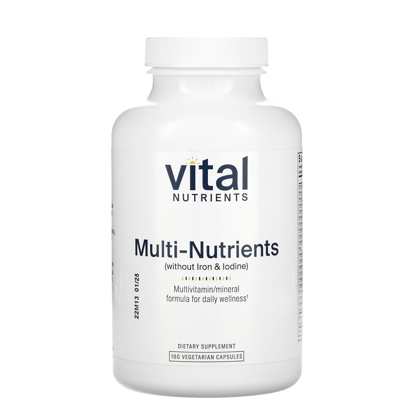 Multi-Nutrients NO Iron, NO iodine
