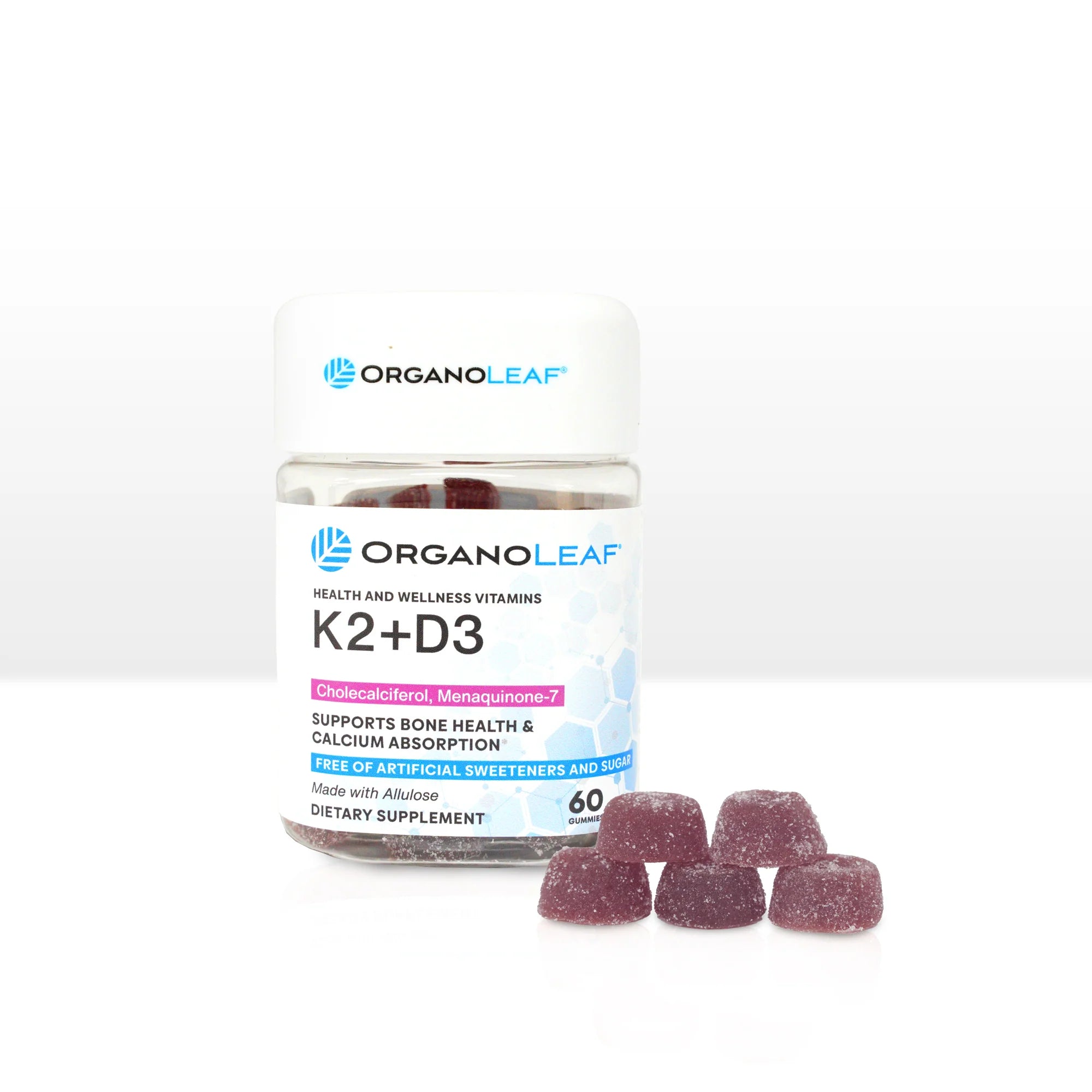K2+D3 Cholecalciferol & Menaquinone-7 Sugar-Free Gummies