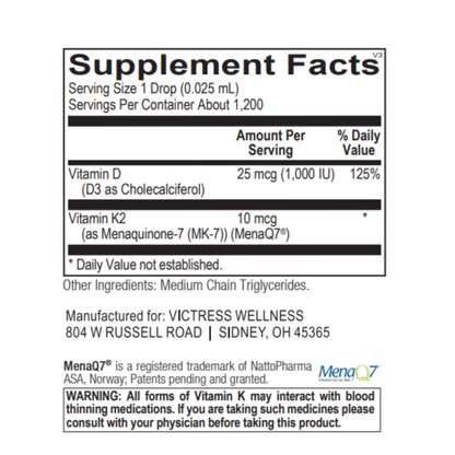 Vitamin D3 with K2 Liquid
